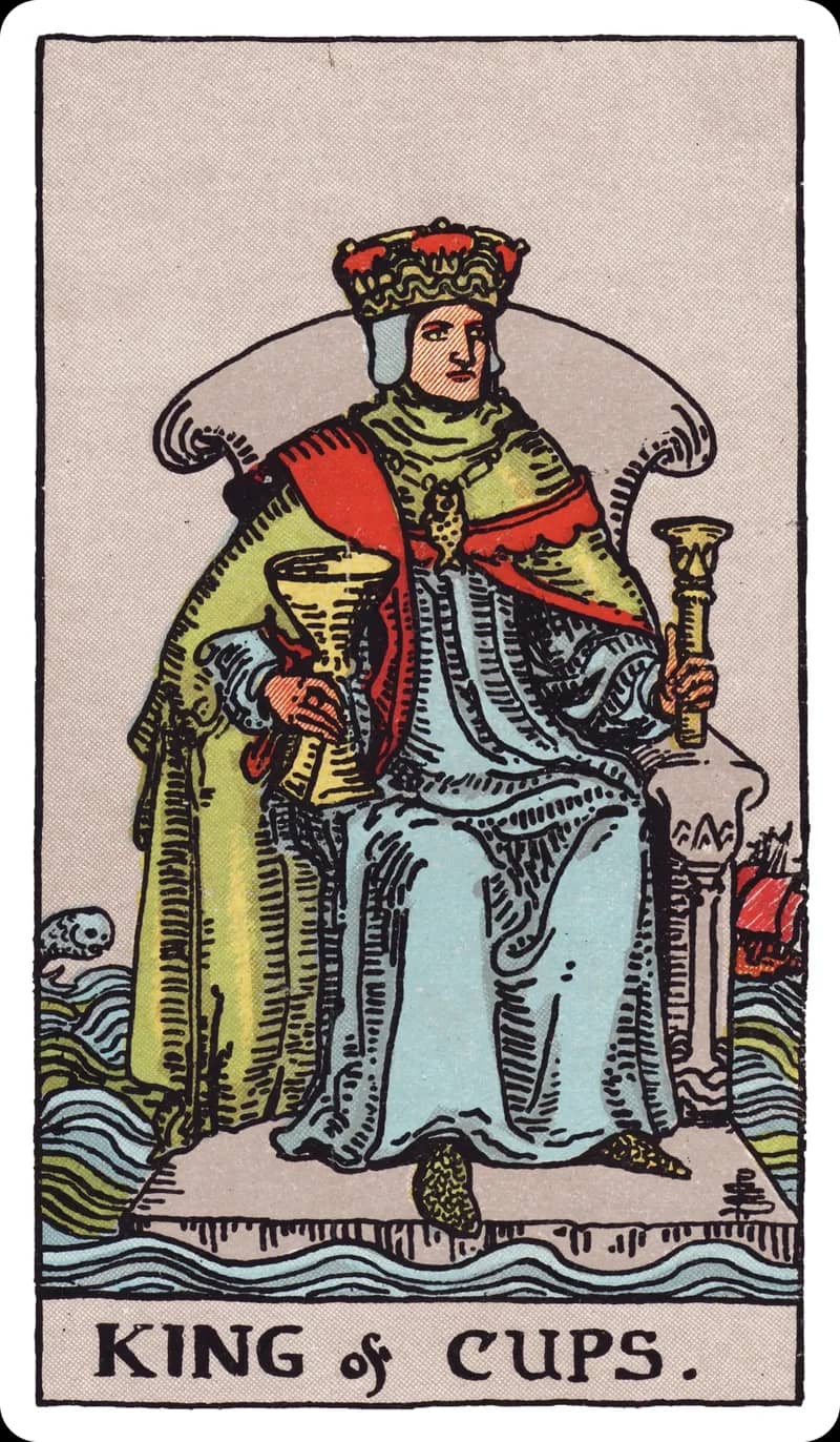 ไพ่ทาโรต์ King of Cups (ราชาถ้วย)