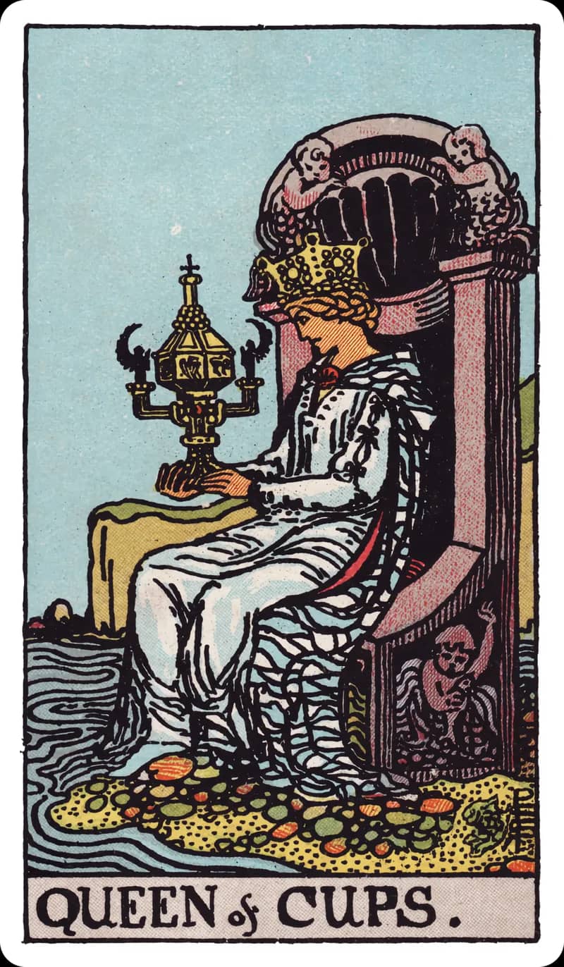 ไพ่ทาโรต์ Queen of Cups (ราชินีถ้วย)