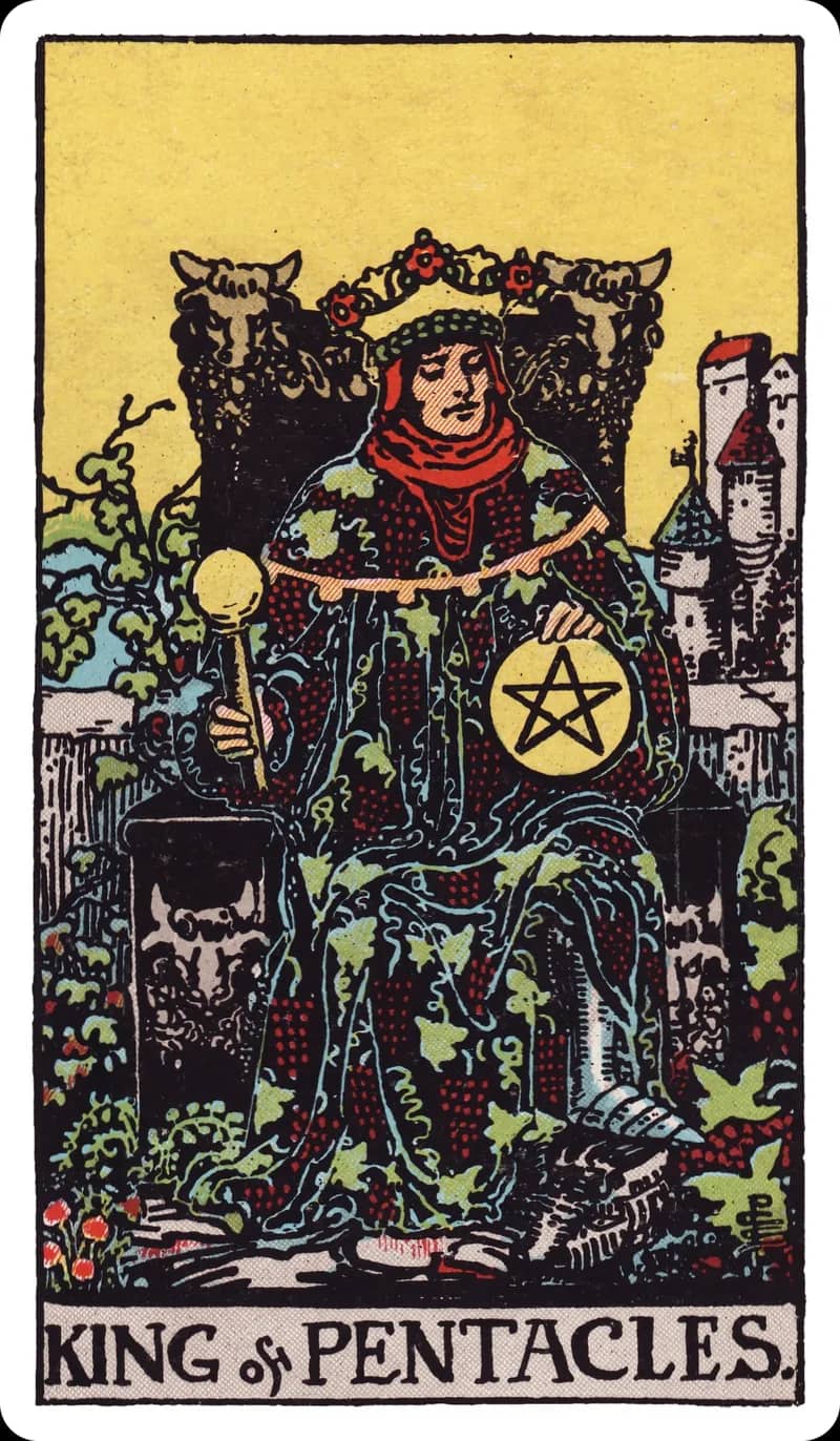 ไพ่ทาโรต์ King of Pentacles (ราชาเหรียญ)