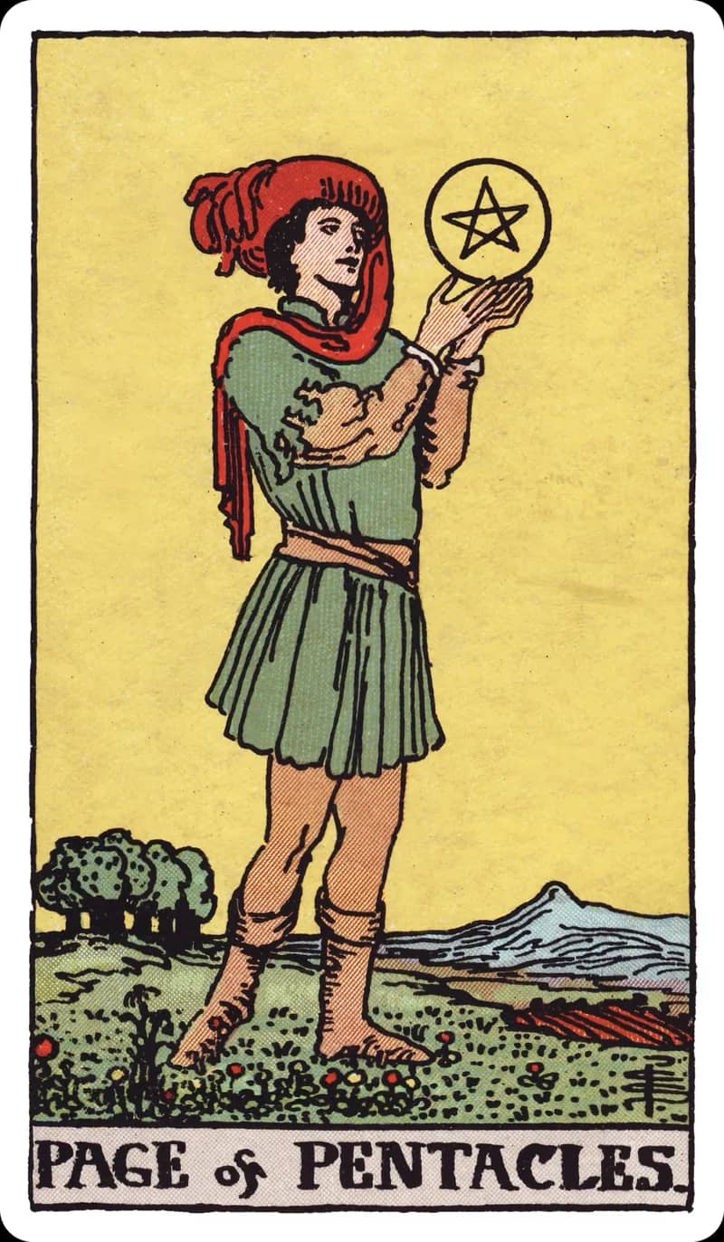 ไพ่ทาโรต์ Page of Pentacles (เด็กเหรียญ)