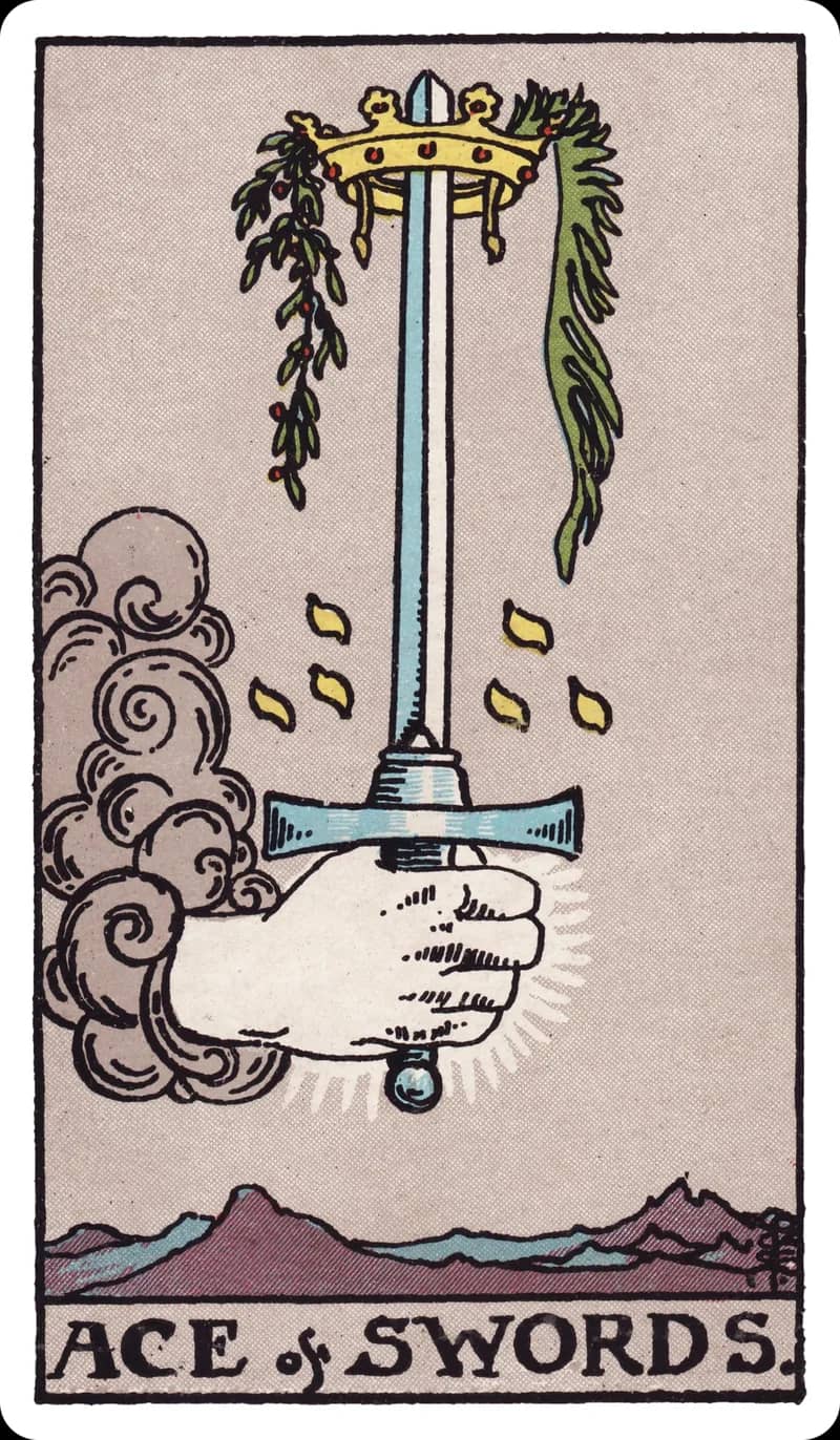 ไพ่ทาโรต์ Ace of Swords (1 ดาบ)