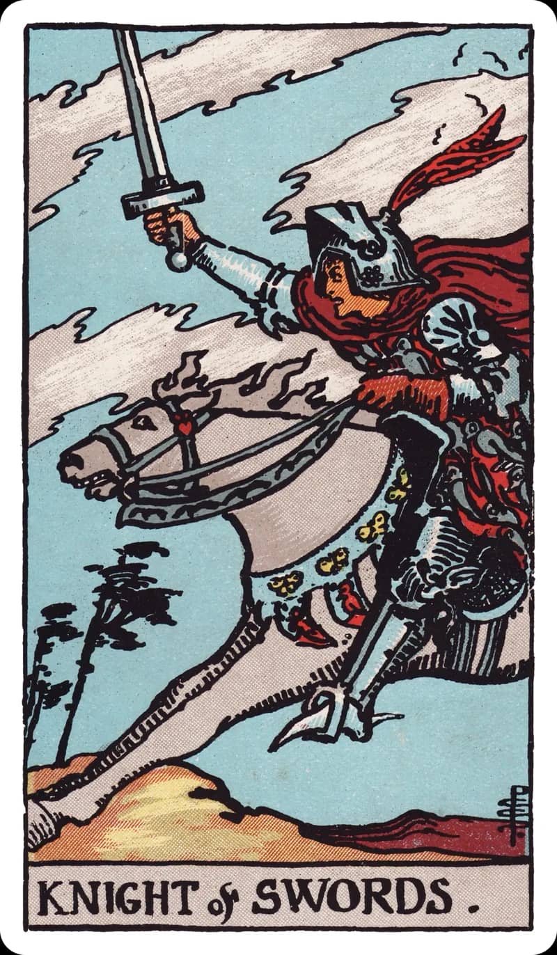 ไพ่ทาโรต์ Knight of Swords (อัศวินดาบ)