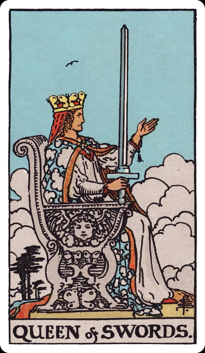 ไพ่ทาโรต์ Queen of Swords (ราชินีดาบ)