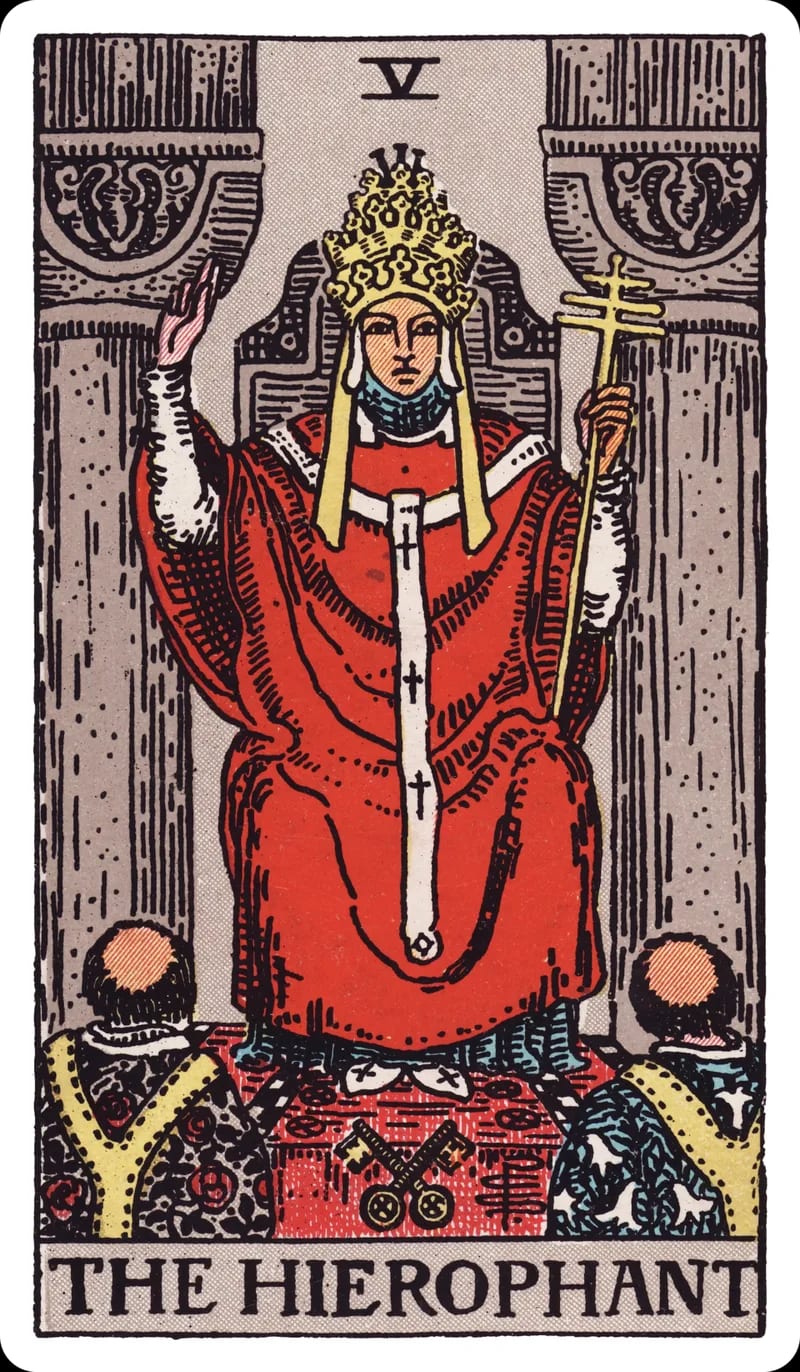 ไพ่ทาโรต์ The Hierophant (มหาปุโรหิต) (The Hierophant)