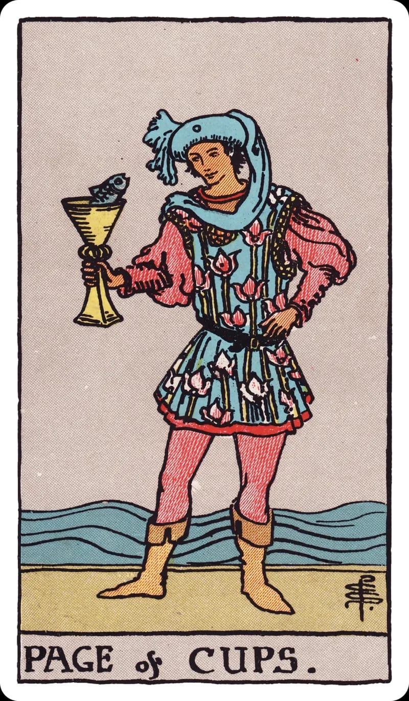 ไพ่ทาโรต์ Page of Cups (เด็กถ้วย) (Page of Cups)